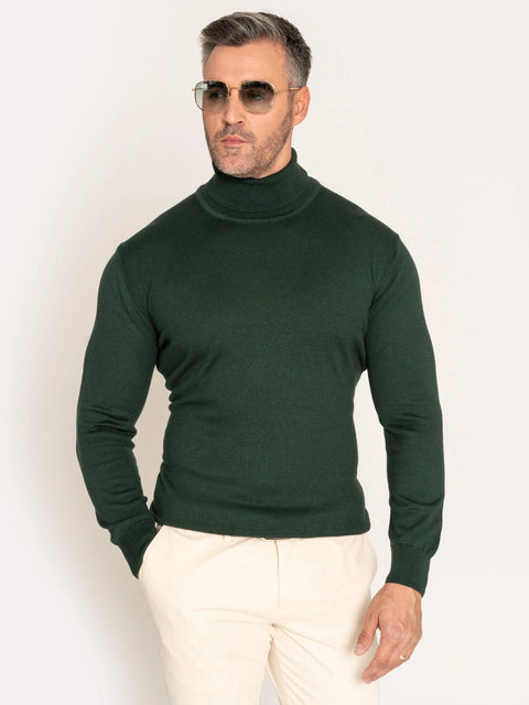 Pulover Tip Helanca Verde Bărbați 100% Bumbac Premium Levent Cottone Toamna&Iarna BMan0007
