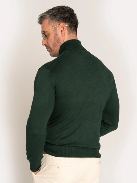 Pulover Tip Helanca Verde Bărbați 100% Bumbac Premium Levent Cottone Toamna&Iarna BMan0007 (8)
