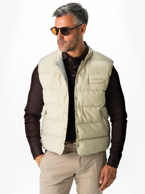 Vesta Casual Barbati De Toamna Crem Design Napoli BMan064 (8)