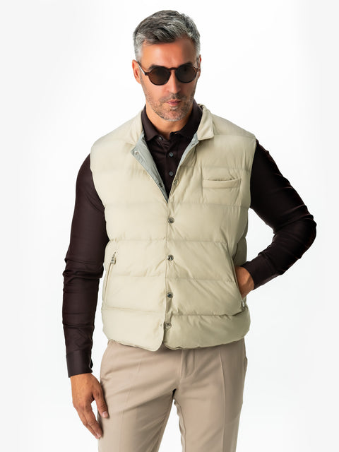Vesta Casual Barbati De Toamna Crem Design Napoli BMan064 (2)
