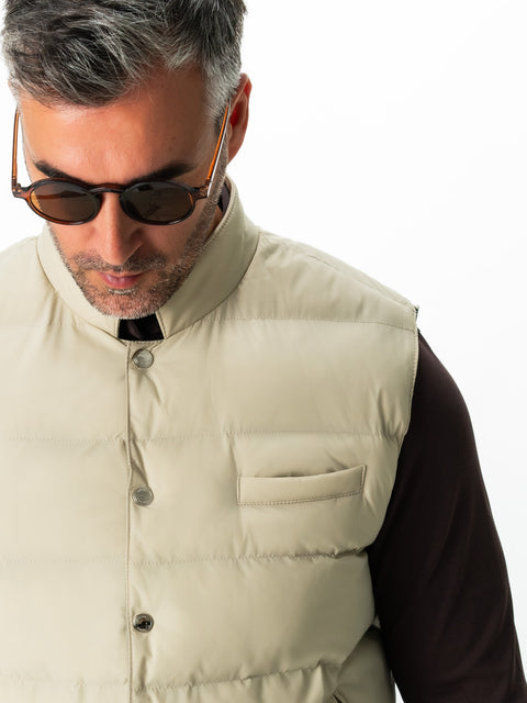 Vesta Casual Barbati De Toamna Crem Design Napoli BMan064 (3)
