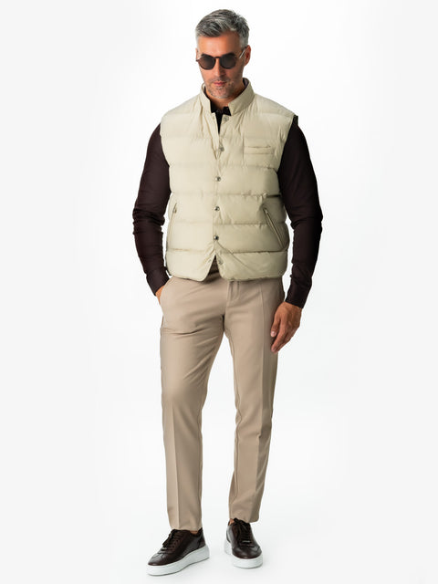 Vesta Casual Barbati De Toamna Crem Design Napoli BMan064 (5)