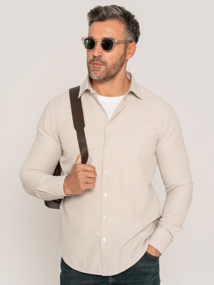 Camasa Office&Casual Barbati Crem Imprimeu Wales Galbiatti874
