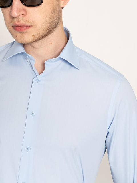 Camasa Bleu Simpla Office Barbati Din  Bumbac Sezon Toamna Eleganta Bman873 (5)