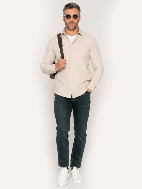 Blugi Modern Casual Barbati Albastru Petrol Comfort Fit BMan322 (3)