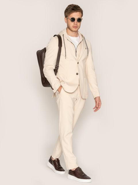Sacou Barbati Crem New Modern Office Spandex BMan439 (3)