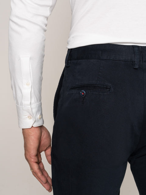 Pantaloni Office De Toamna Barbati Bleumarin Din Bumbac Natural BMan617 (4)