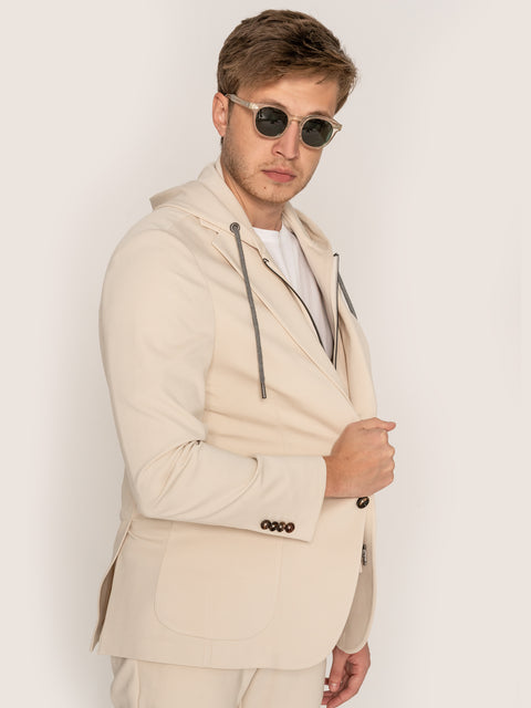 Sacou Barbati Crem New Modern Office Spandex BMan439 (5)