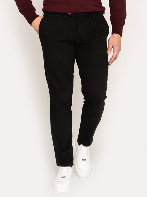 Pantaloni Office Barbati Bumbac Organic Negru BMan624 (1)