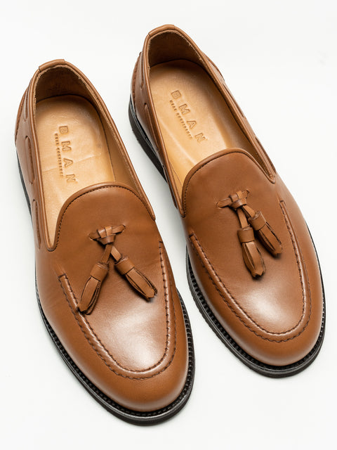 Mocasini Barbati Tassel Loafers Maro Tobacco 100% Piele Naturala BMan215 (5)