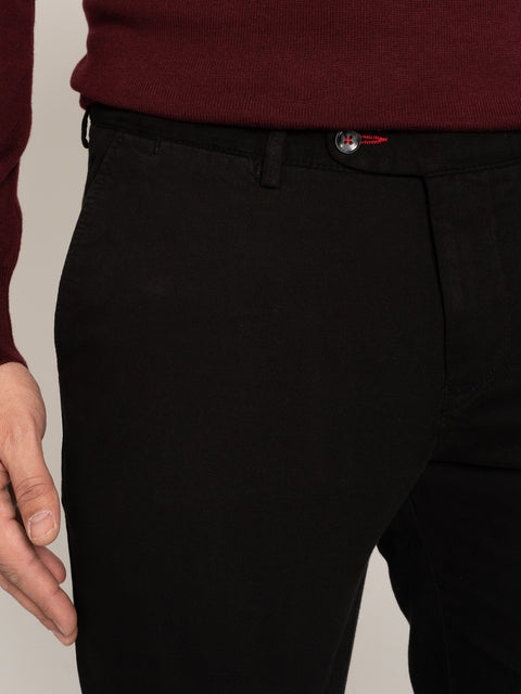 Pantaloni Office Barbati Bumbac Organic Negru BMan624 (4)
