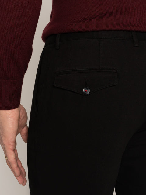 Pantaloni Office Barbati Bumbac Organic Negru BMan624 (6)