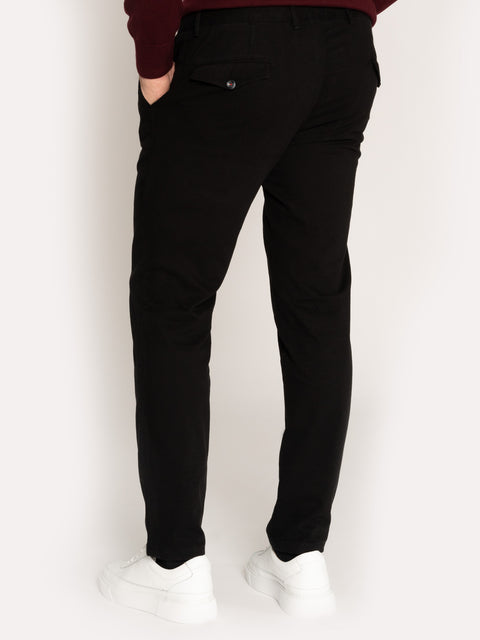 Pantaloni Office Barbati Bumbac Organic Negru BMan624 (7)