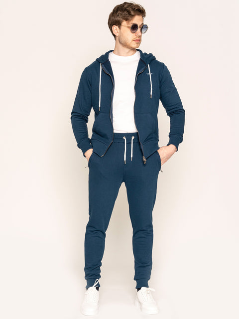 Hanorac Indigo Cu Fermoar 100% Bumbac BMan612 (3)