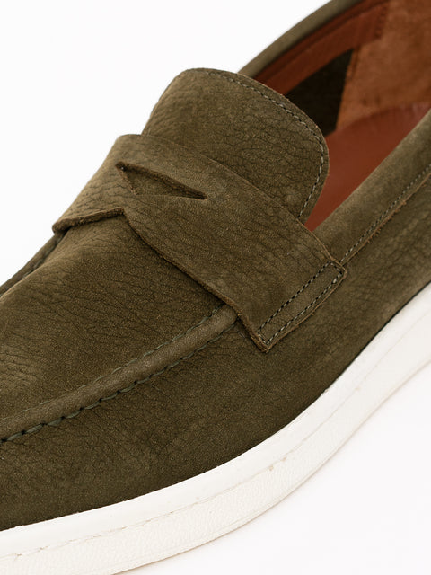Mocasini Tip Espadrila Barbati Verzi Penny 100% Piele Naturala BMan202 (5)