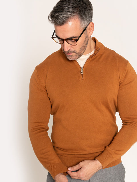 Pulover Fermoar Maro Barbati Model Office 100% Bumbac BMan606 (3)