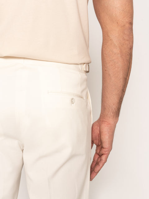 Pantaloni Barbati Alb Mat Model Gurkha Amestec Lana BMan594 (5)