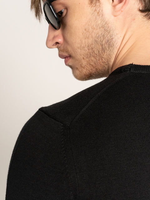 Pulover Casual Barbati Negru 100% Bumbac Natural BMan604 (5)