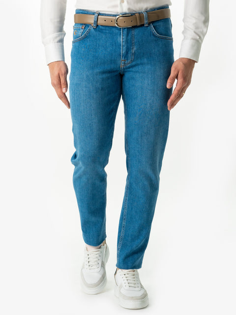 Blugi Casual Primavara Barbati Bleu Clasic Denim BMan326