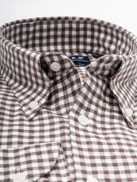 Camasa Office Barbati Maro Latte In Carouri Din Flanel BMan877 (10)