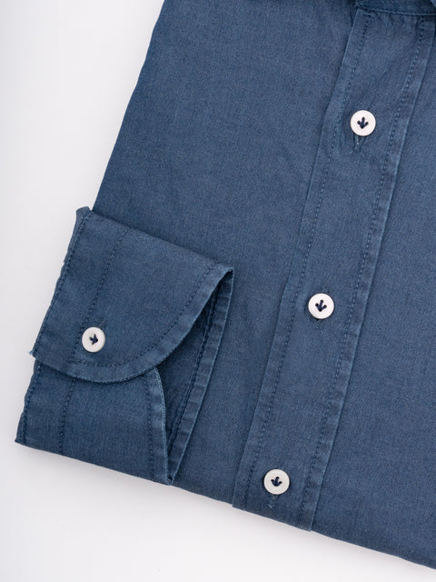 Camasa Barbati Albastru Inchis Din Denim BMan872 (7)