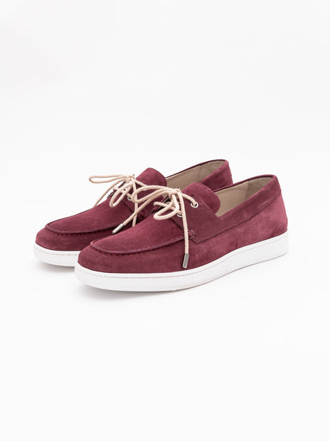 Mocasini Tip Espadrila Barbati Bordo Suede 100% Piele Intoarsa BMan208 (1)