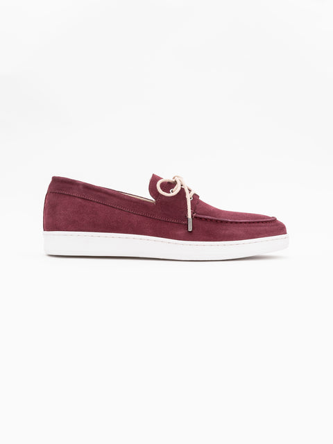 Mocasini Tip Espadrila Barbati Bordo Suede 100% Piele Intoarsa BMan208 (2)
