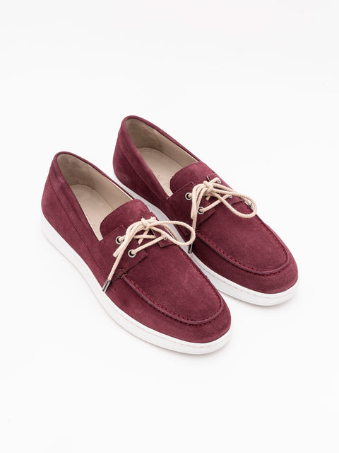 Mocasini Tip Espadrila Barbati Bordo Suede 100% Piele Intoarsa BMan208 (3)