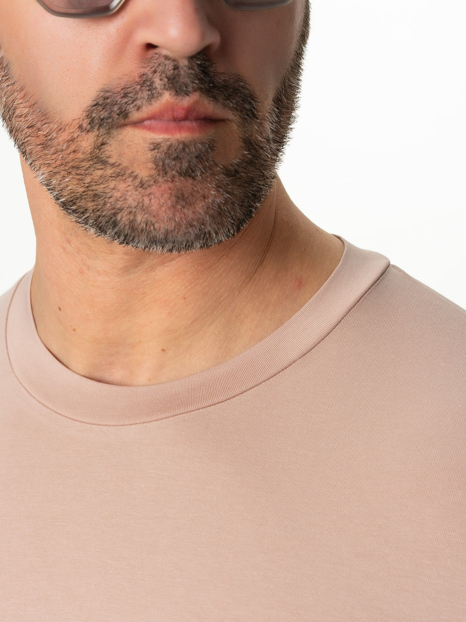 Tricou Simplu Barbati Cappuccino 98% Bumbac Natural 2% Elastan BMan285 (4)