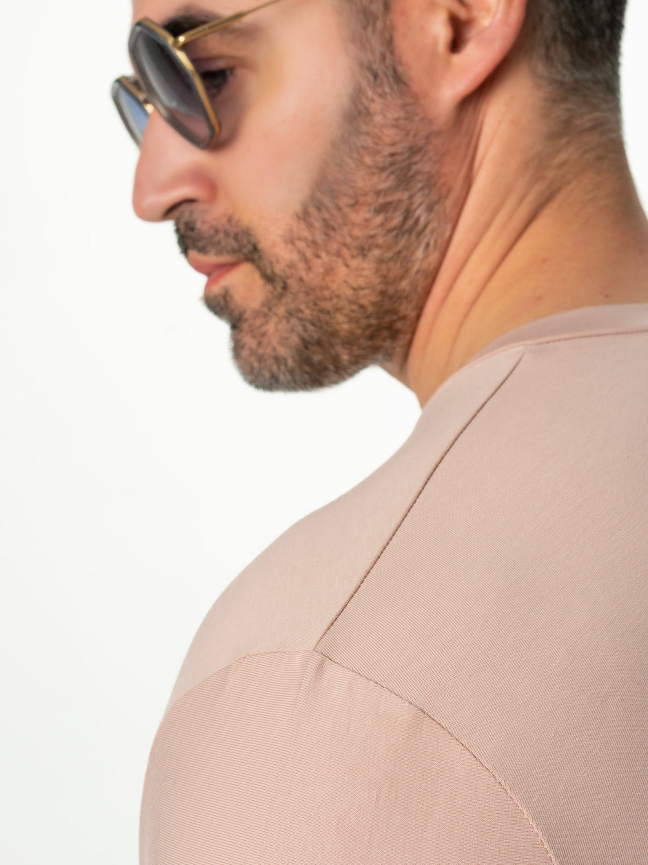 Tricou Simplu Barbati Cappuccino 98% Bumbac Natural 2% Elastan BMan285 (6)