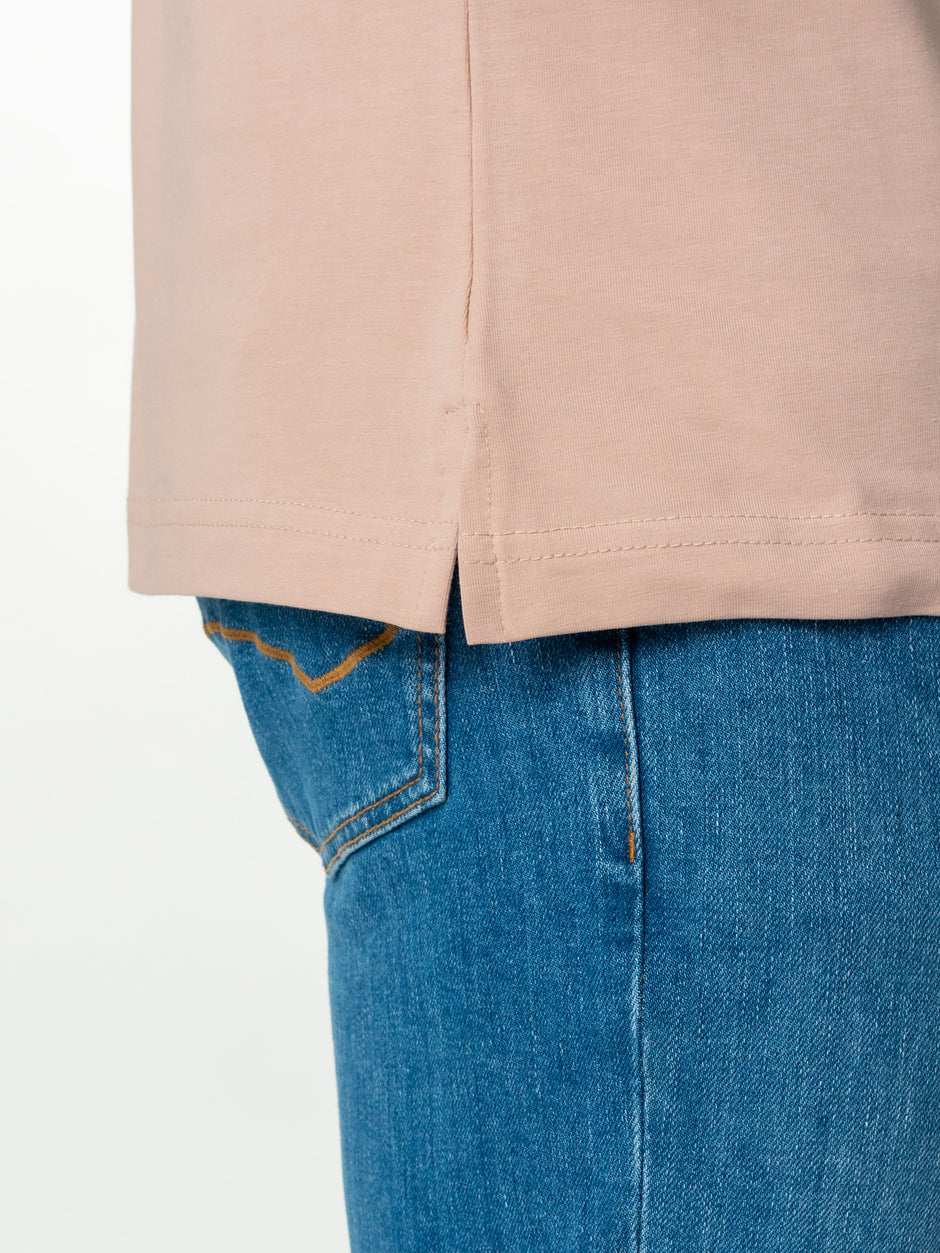 Tricou Simplu Barbati Cappuccino 98% Bumbac Natural 2% Elastan BMan285 (5)