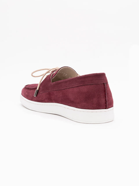 Mocasini Tip Espadrila Barbati Bordo Suede 100% Piele Intoarsa BMan208 (5)