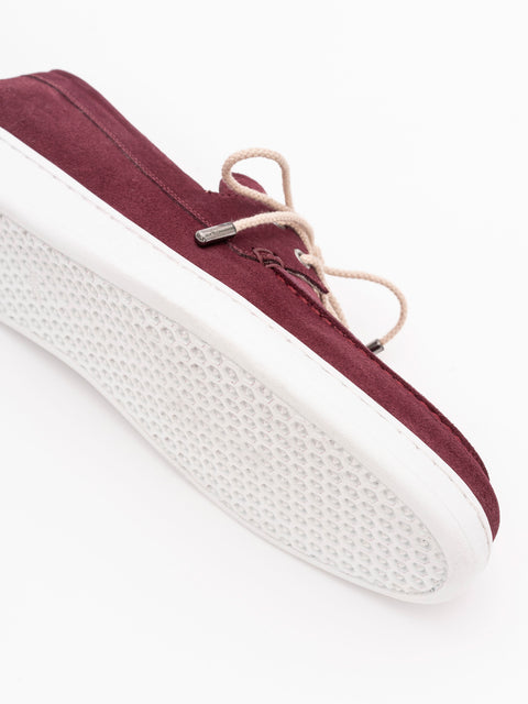 Mocasini Tip Espadrila Barbati Bordo Suede 100% Piele Intoarsa BMan208 (6)