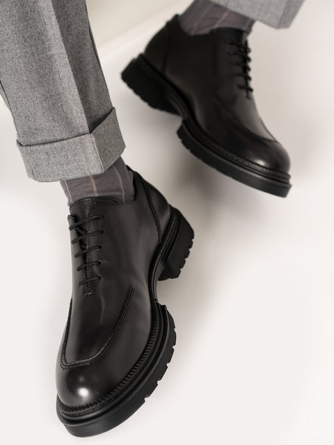 Pantofi Negri Barbati Eleganti & Modern Casual 100% Piele Naturala Design Zorlu BMan0392 (2)