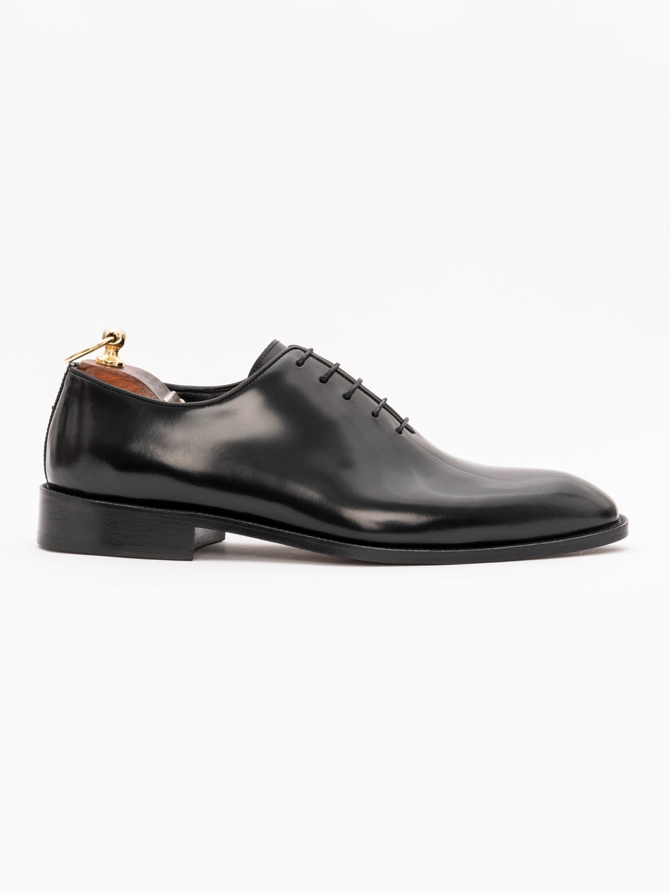 Pantofi Eleganti Barbati Negru Semilucios Oxford 100% Piele Naturala BMan0334 (2)