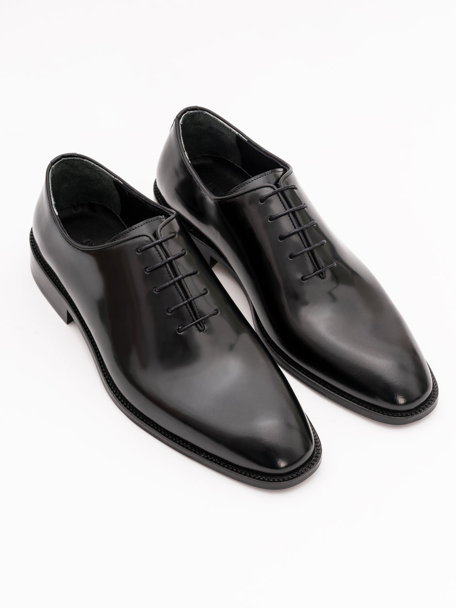Pantofi Eleganti Barbati Negru Semilucios Oxford 100% Piele Naturala BMan0334 (8)