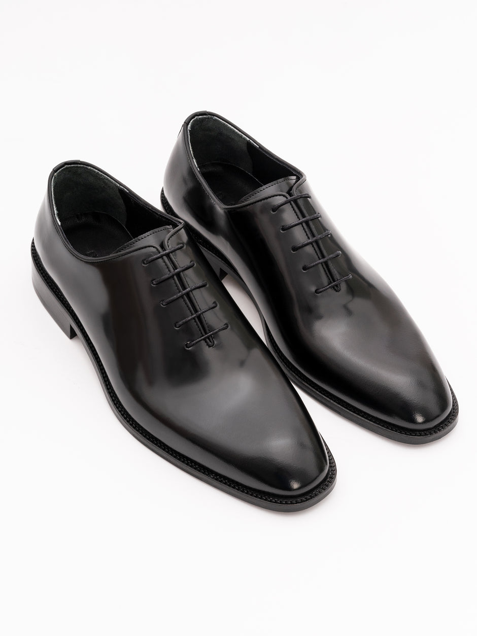 Pantofi Barbati Eleganti Oxford Negru Semilucios 100% piele naturala BMan0334 (3)