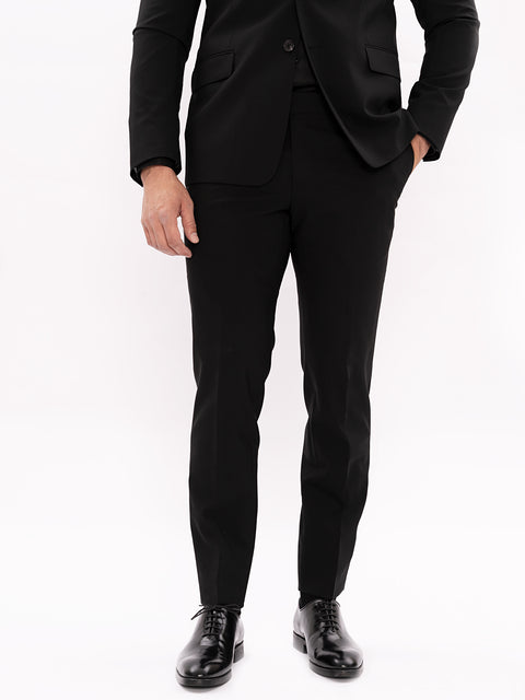 Costum Barbati Elegant din 100% Lana Negru BMan290 (3)