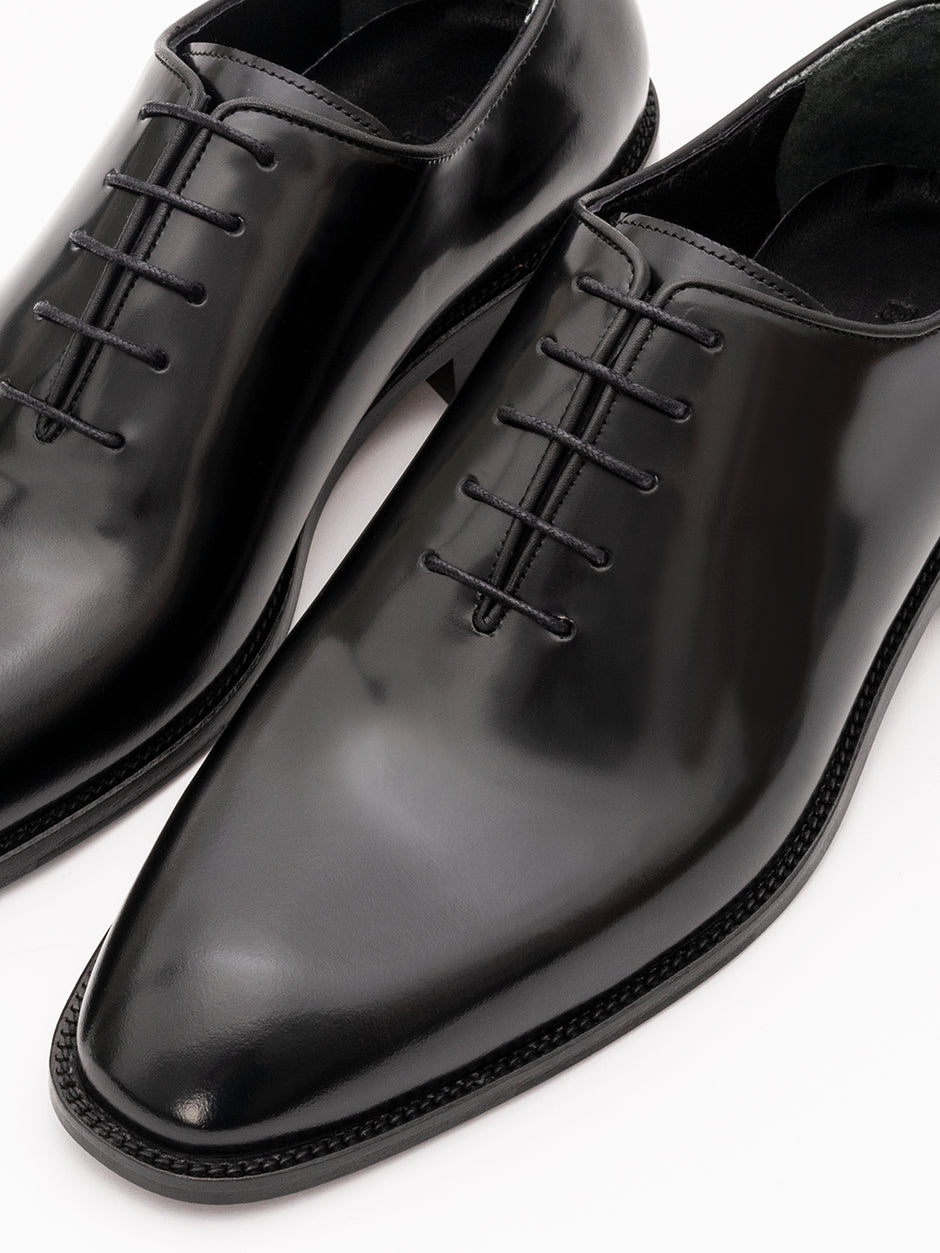 Pantofi Barbati Eleganti Oxford Negru Semilucios 100% Piele Naturala BMan0334 (4)