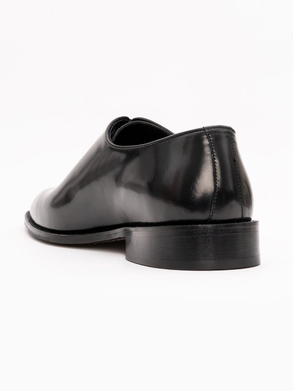 Pantofi Eleganti Barbati Negru Semilucios Oxford 100% Piele Naturala BMan0334 (7)