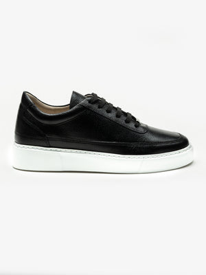 Pantofi Casual Barbati Negri Sneakers 100% Piele Naturala BMan0383
