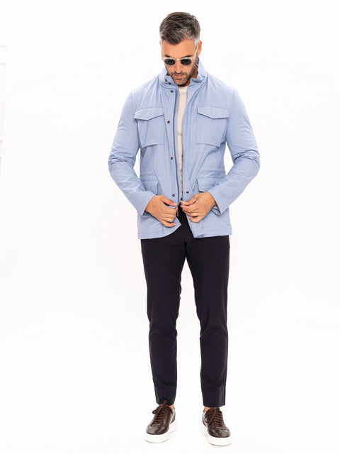Jacheta Barbati Bleu din 100% Lana Design Safari BMan0191 (5)