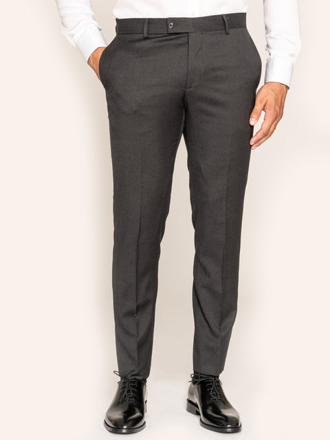 Costum Barbati Elegant din 100% Lana Vitale Gri Inchis BMan290 (6)