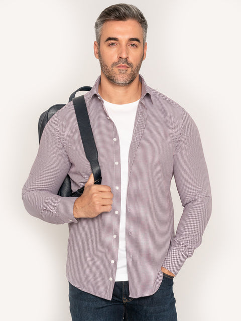 Camasa Office&Casual Barbati Mov Imprimeu Wales Tip Overshirt Tricou Galbiatti874 (1)