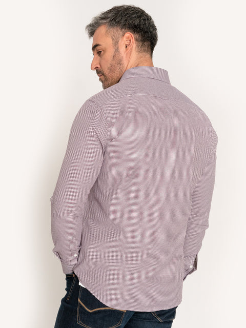 Camasa Office&Casual Barbati Mov Imprimeu Wales Tip Overshirt Tricou Galbiatti874 (8)
