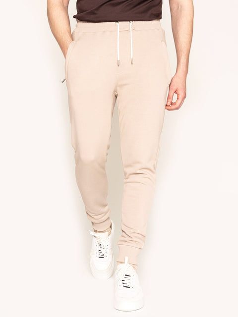 Pantaloni Trening Barbati Crem 100% Bumbac BMan545 (1)
