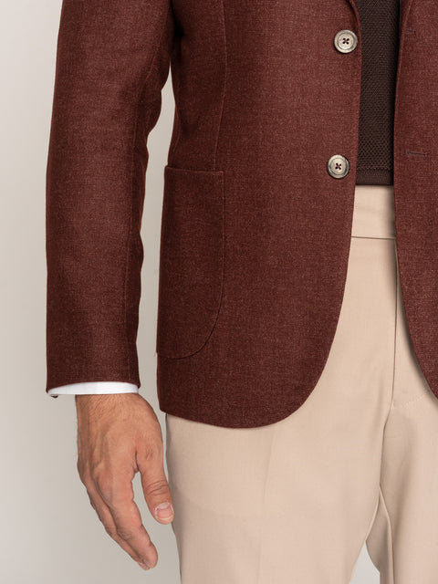 Sacou Office Bordo Barbati  100% Lana Vitale Barberis 130'S  BMan436 (8)