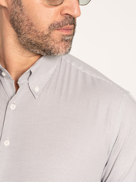 Camasa Casual Barbati Bej Deschis Texturat 100% Bumbac Natural BMan878 (2)