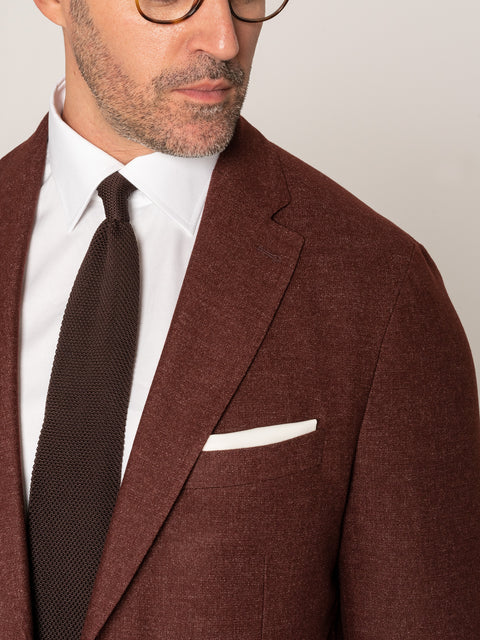Sacou Office Bordo Barbati  100% Lana Vitale Barberis 130'S  BMan436 (3)