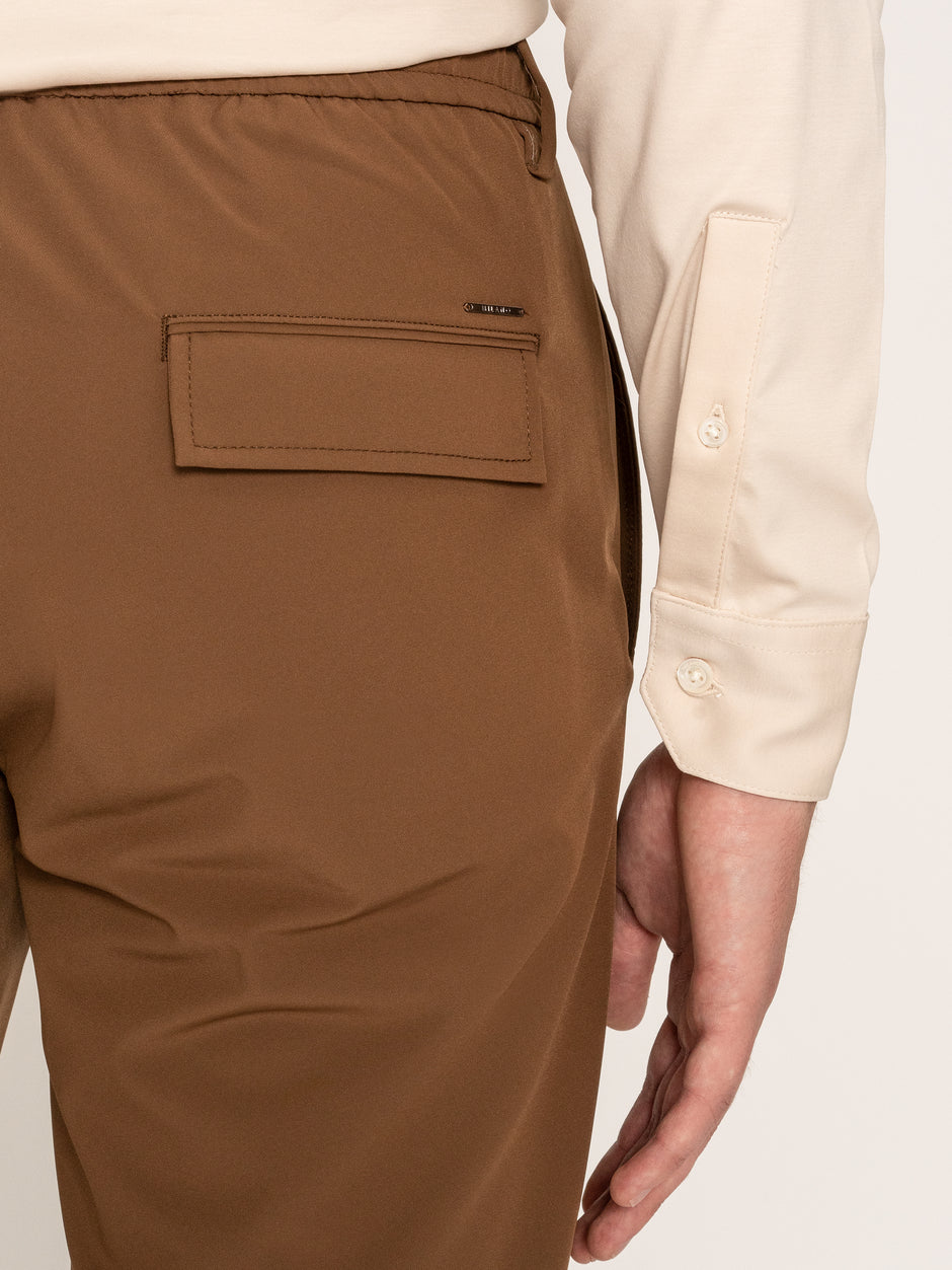 Pantaloni Cu Snur Barbati Maro Elastici Flexo Din Spandex Milano BMan598 (4)